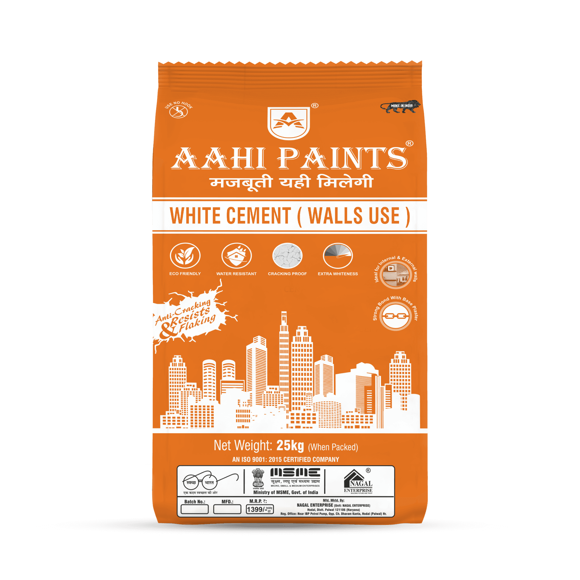 AAHI Decorative White Cement packaging